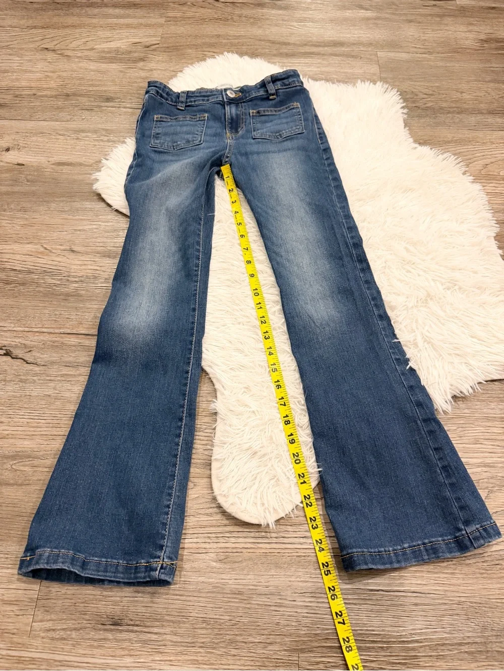 Levi’s Regular Rise Flare Patch Pocket Jeans Girls 12 Back to School